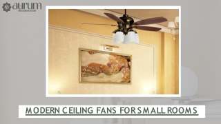 Modern Ceiling Fans for Small Rooms