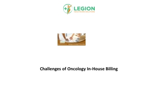 Challenges of Oncology In-House Billing