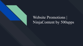 Website Promotions _ NinjaContent by 500apps