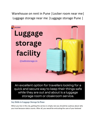 luggage storage pune