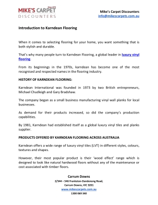 Introduction to Karndean Flooring