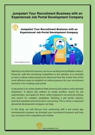 Jumpstart Your Recruitment Business with an Experienced Job Portal Development Company