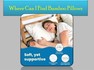 Where Can I Find Bamboo Pillows
