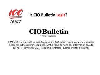 Is CIO Bulletin Legit?