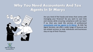 Accountants And Tax Agents St Marys