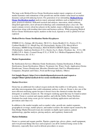 Medical Device Ozone Sterilization Market