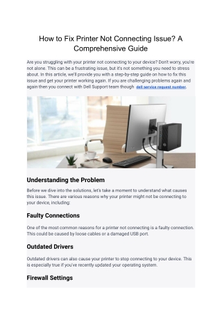 How to Fix Printer Not Connecting Issue? A Comprehensive Guide