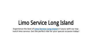 Limo Service Long Island