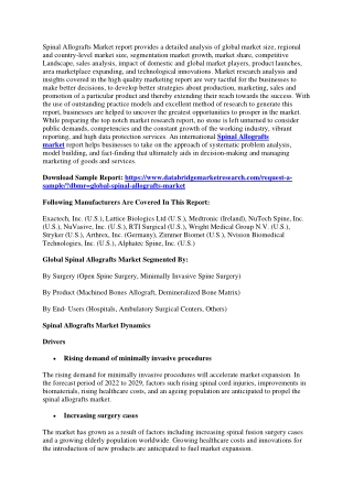Spinal Allografts Market