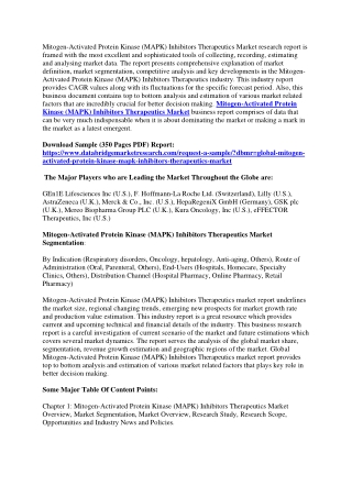 Mitogen-Activated Protein Kinase (MAPK) Inhibitors Therapeutics Market
