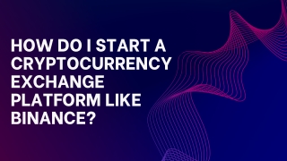 How do I start a cryptocurrency exchange platform like Binance ?