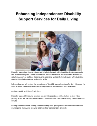 Disability Support Worker - NDIS Provider Melbourne