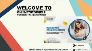Humanities assignment help