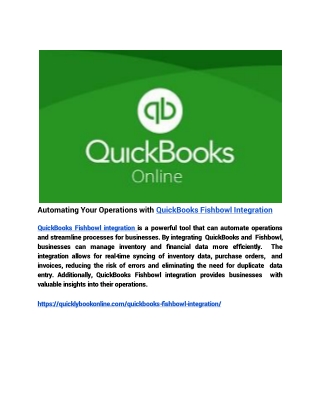 Automating Your Operations with QuickBooks Fishbowl Integration