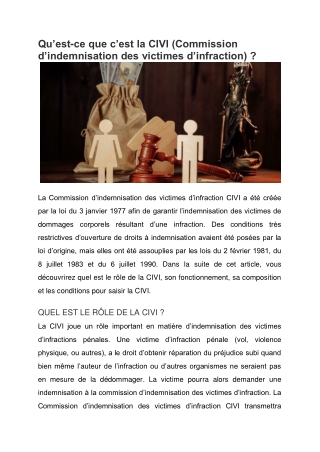 Qu’est-ce que c’est la CIVI ?