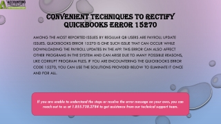 A must needed guide to fix QuickBooks Error 15270