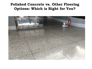 Polished Concrete Flooring Melbourne Services
