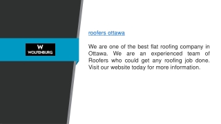 Roofers Ottawa Wolfenburg.ca