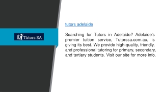 Tutors Adelaide  Tutorssa.com.au