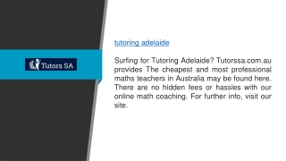 Tutoring Adelaide  Tutorssa.com.au