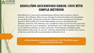 A quick and easy guide to resolve QuickBooks error 1603