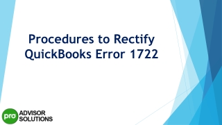 An easy way to quickly fix QuickBooks Error 1722