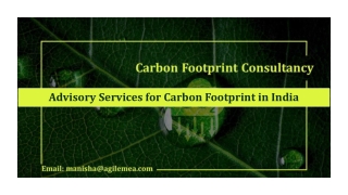 Advisory Services for Carbon Footprint in India