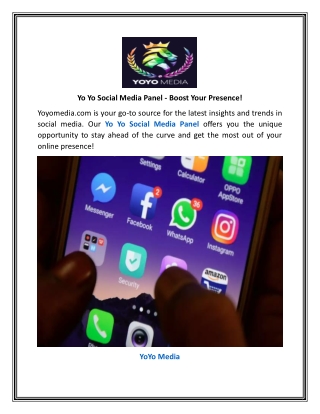 Yo Yo Social Media Panel - Boost Your Presence!