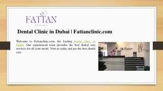 Dental Clinic in Dubai  Fattanclinic.com