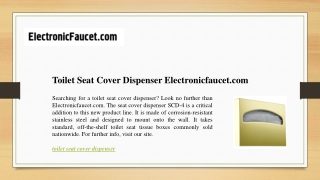 Toilet Seat Cover Dispenser Electronicfaucet.com