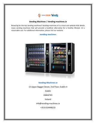 Vending Machines | Vending-machines.ie