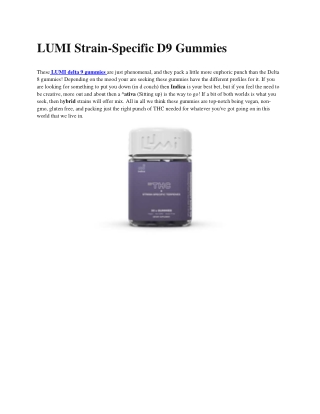 LUMI Strain-Specific D9 Gummies