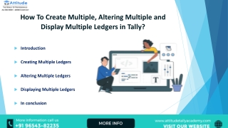 how to create alter display multiple ledgers in tally