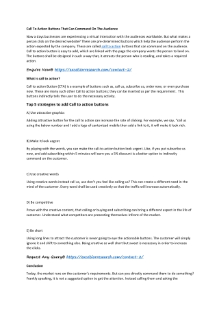 Call To Action Buttons That Can Command On The Audience