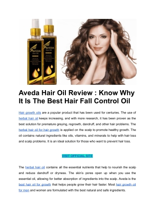 Aveda Hair Oil Review _ Know Why It Is The Best Hair Fall Control Oil