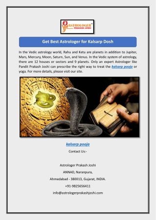 Get Best Astrologer for Kalsarp Dosh