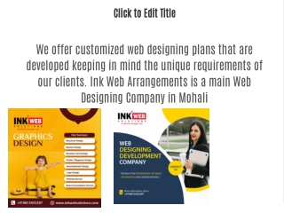 Why Choose Ink Web Solutions for Your Website Web Designing Company in Mohali Needs
