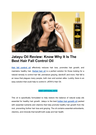 Jatayu Oil Review_ Know Why It Is The Best Hair Fall Control Oil