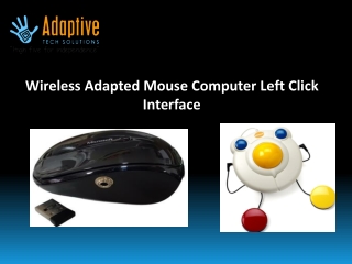 Wireless Adapted Mouse Computer Left Click Interface