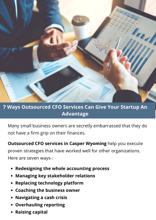 7 Ways Outsourced CFO Services Can Give Your Startup An Advantage