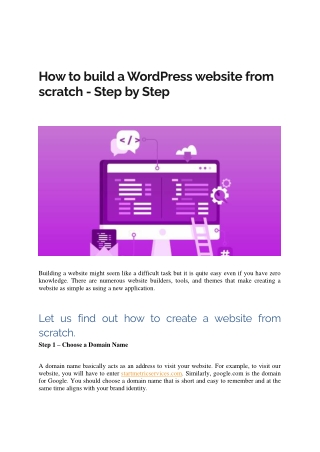 How to build a WordPress website from scratch
