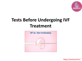 Tests to perform before undergoing IVF Treatment