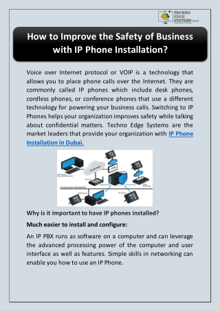 How to Improve the Safety of Business with IP Phone Installation?