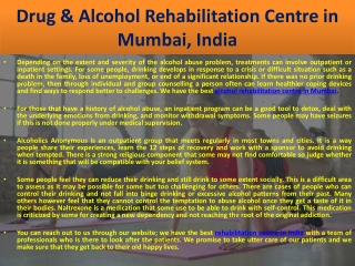 Drug Rehabilitation Centre in Mumbai