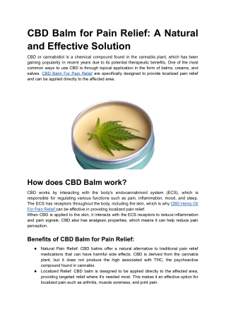 CBD Balm for Pain Relief_ A Natural and Effective Solution (1)