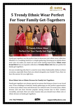 5 Trendy Ethnic Wear Perfect For Your Family Get-Togethers