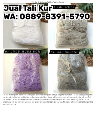 Ö88ᑫ.8Зᑫ1.5ᜪᑫÖ (WA) Konektor Masker Dari Tali Kur Tali Koor Murah