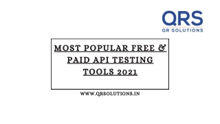 Most Popular Free & Paid API Testing Tools 2021