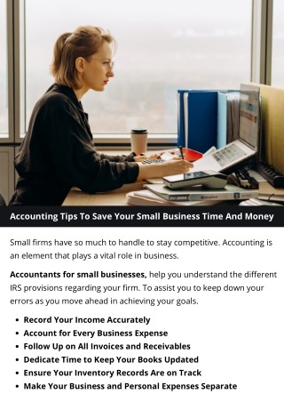 Accounting Tips To Save Your Small Business Time And Money