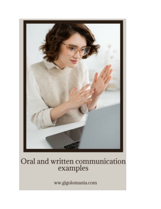 Oral and written communication examples